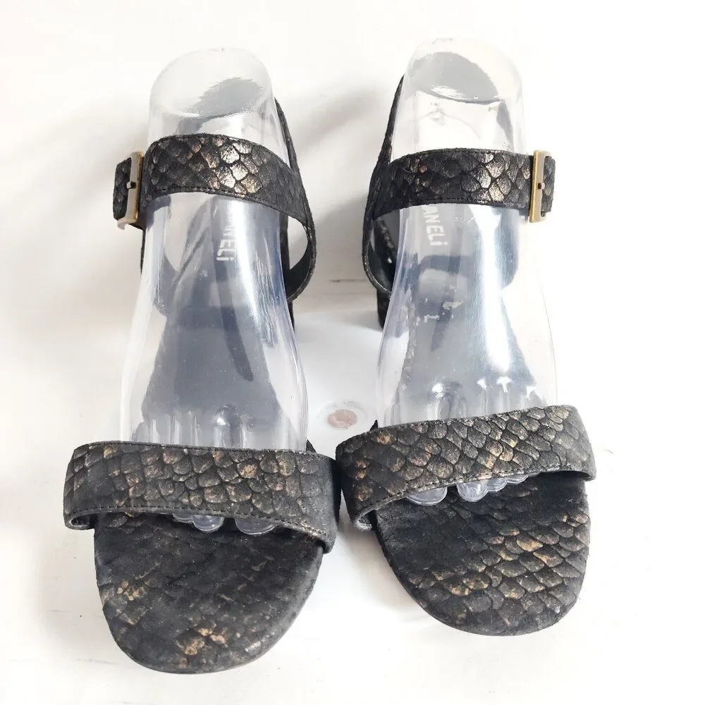 Vaneli Iridescent Snakeskin Black 3